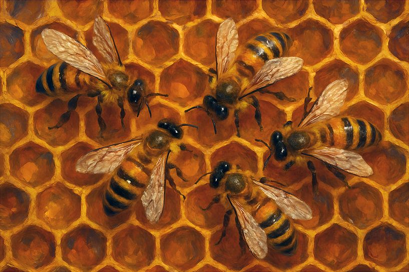 Honeybee painting by Johannes