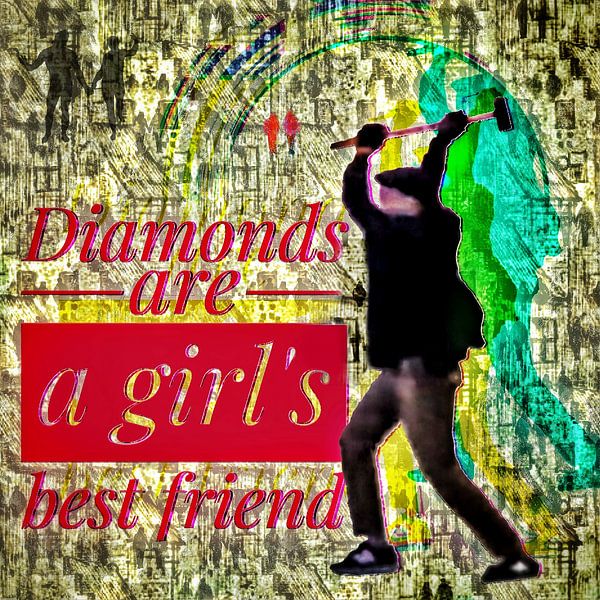 Diamonds are a girl's best friend van Ruben van Gogh - smartphoneart