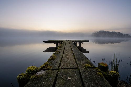 Le calme matinal au bord du lac : le brouillard recouvre le Schleswig-Holstein sur Nils Steiner