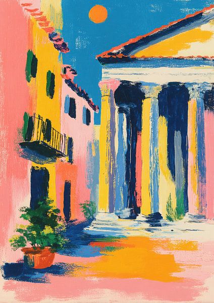 Griechischer Tempel Matisse Stil von Niklas Maximilian