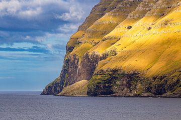 Rotsen op het Faeröerse eiland Kalsoy van Rico Ködder
