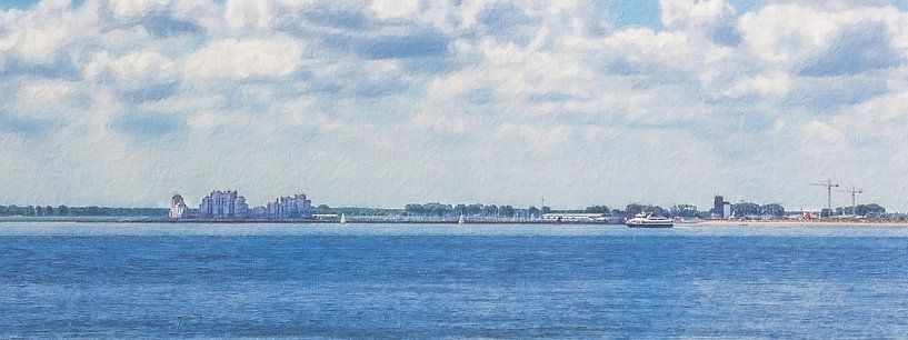 Ansicht von Breskens (Panorama, Gemälde) von Art by Jeronimo