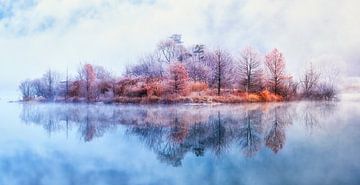 Aanvriezende mist op Drijvend Eiland van Tiger Seo