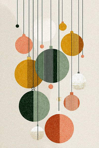Hanging Geometric Baubles by Mosaic Dialogue