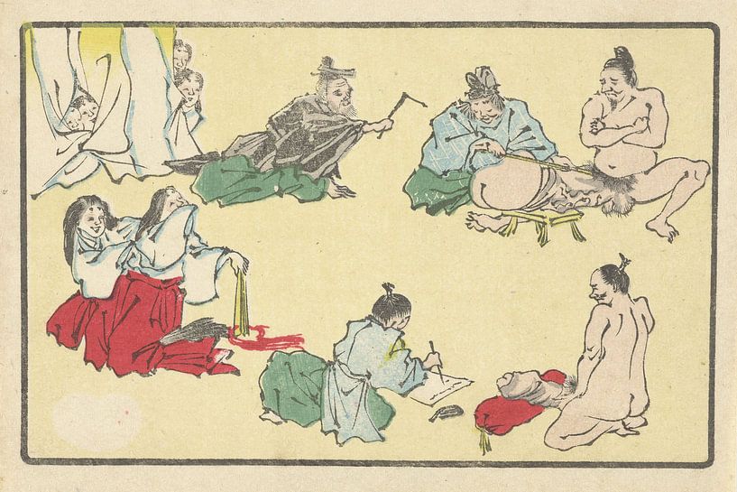 Penis-Messungen, Kawanabe Kyôsai von Marieke de Koning