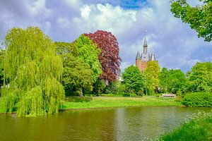 Sassenpoort in der Stadt Zwolle während des Frühlings