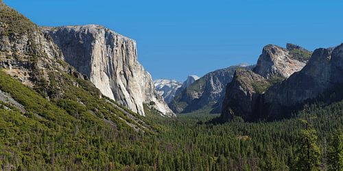 Tunnel View with El Capitan and Half Dome, Yosemite National Park, California, United States, USA,