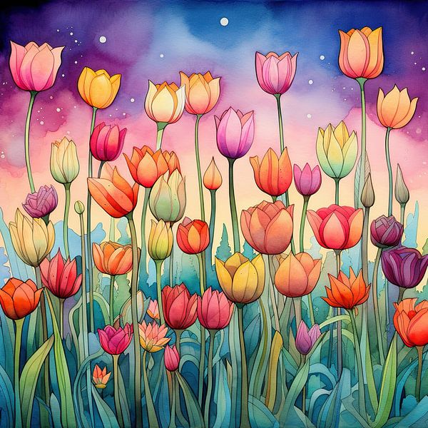 Tulips by Eye catching paintings