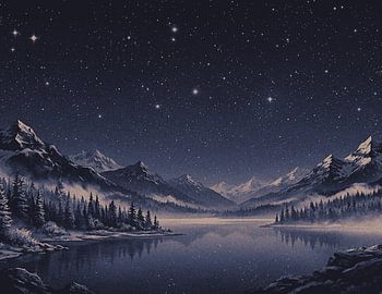 Mitternächtlicher Sternenhimmel