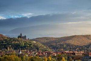 Stadtansicht Wernigerode mit Schloss