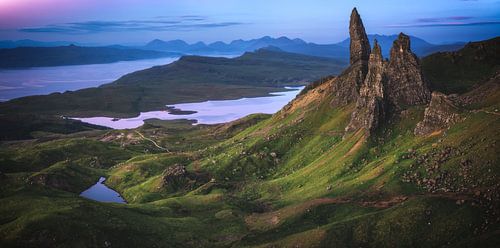 Scotland Old Man of Storr at dusk by Jean Claude Castor