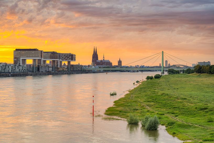 De skyline van Keulen van Michael Valjak