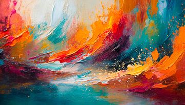Schilderijen met kleuren van Mustafa Kurnaz