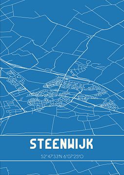 Blaupause | Karte | Steenwijk (Overijssel) von Rezona