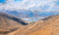 Paysage de montagne dans l'Himalaya, Tibet par Rietje Bulthuis Aperçu