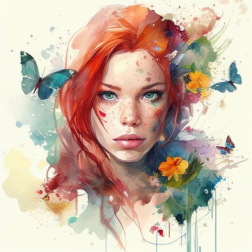 Rood Haar Vlinder Licht