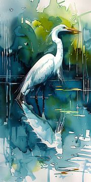 The Heron Reflects by ByNoukk