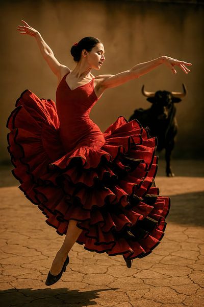 Sauter hors des braises - La danse entre courage et mythe par Klaus Tesching - Art-AI
