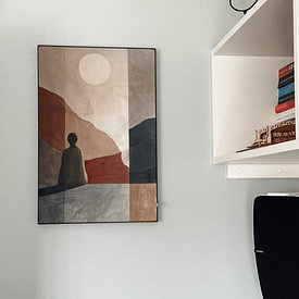 Kundenfoto: Daydreamer, modern und abstrakt in Erdtönen von Studio Allee, als ArtFrame