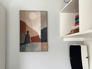 Daydreamer, modern and abstract in earth tones