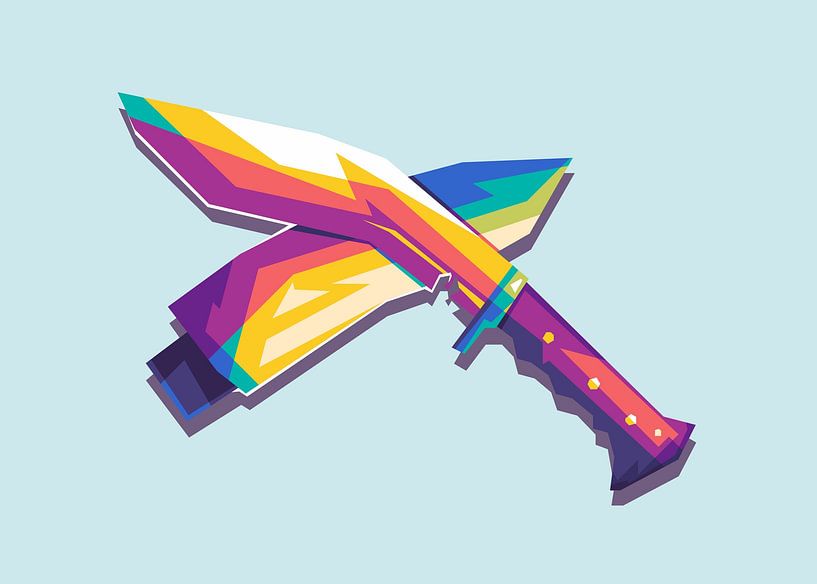 Coole Kukri-Bestie Popart von Rizky Dwi Aprianda