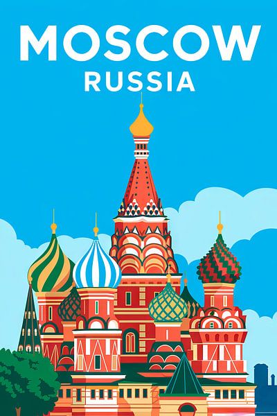 Moskau, Russland von Poster Art Shop