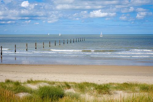 Strand van Nieuwpoort van Johan Vanbockryck