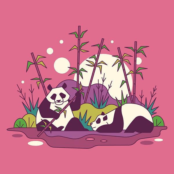 Minimal Wildlife Panda von Rohan Dahotre