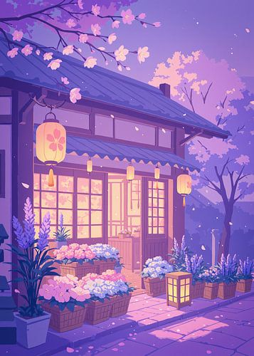 Anime Flower Shop Cherry Blossom Sakura Japan