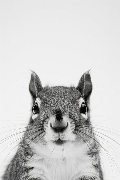 Squirrels - black and white photography for nature lovers by Poster Art Shop