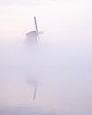 Mühle im Nebel von Jeroen Linnenkamp Miniaturansicht