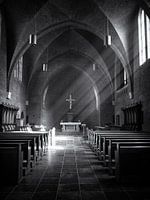 Light falling through church windows