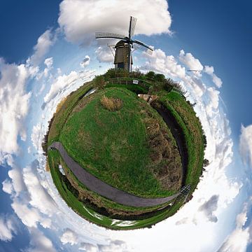 Planète Hollande avec moulin sur Ties van Veelen