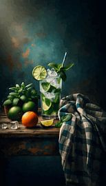Still Life Cocktail Mojito - Rum - Limette - Minze von ellenilli .