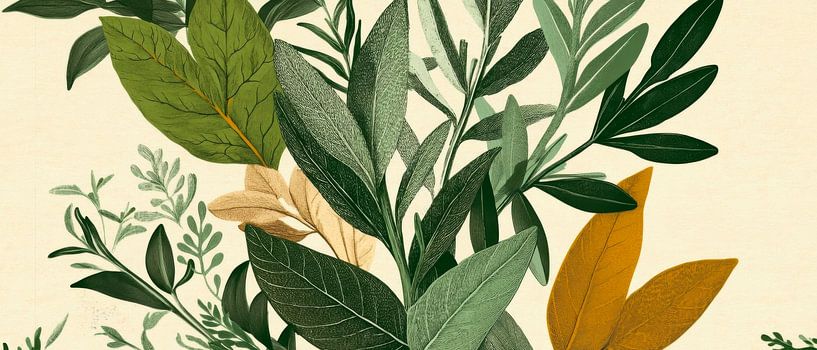 Feuilles Diversité par Poster Art Shop