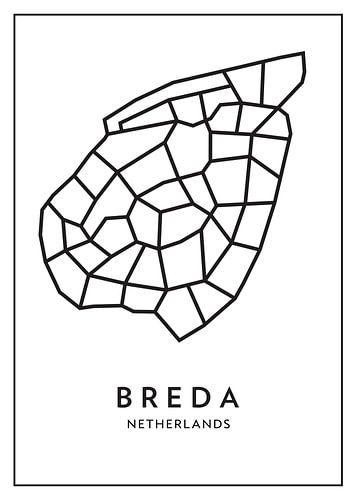 Breda from above - abstract lines with character