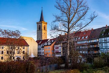 Wandeling door de hoofdstad van Thüringen op een koude winterdag - Erfurt - Duitsland van Oliver Hlavaty