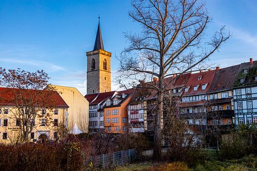 Wandeling door de hoofdstad van Thüringen op een koude winterdag - Erfurt - Duitsland