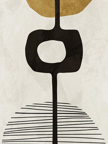 Organic geometric abstract art in earth tones