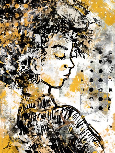 Gris jaune - portrait mixte par Emiel de Lange