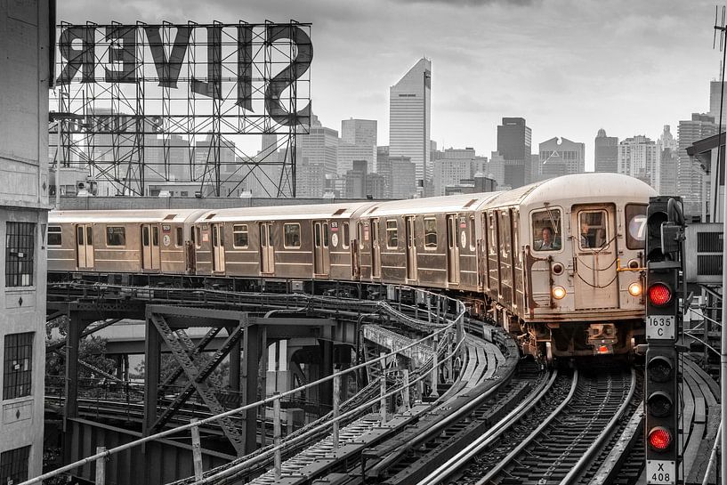New York  Subway Linie 7 van Kurt Krause