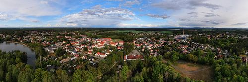 Stadt Bernsdorf (OL), Luftbild Panorama von menard.design - (Luftbilder Onlineshop)