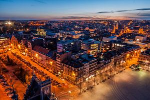 Skyline von Leuven von der Universitätsbibliothek Ladeuzeplein aus