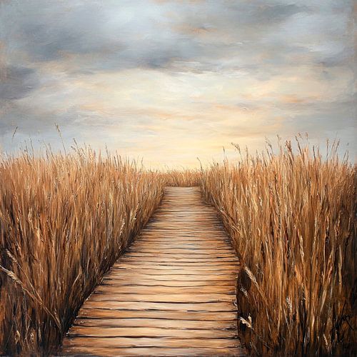 Pad door het riet