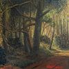 Waldweg im Calmeynbos in De Panne - Öl auf Leinwand von Galerie Ringoot