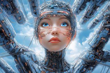 robot in digitale technologische omgeving van Egon Zitter