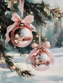 Décorations de Noël roses sur IamHomeStudio