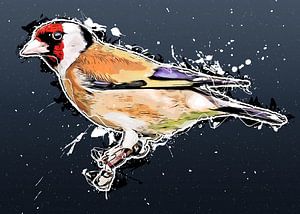 chardonneret art des oiseaux #chardonneret sur JBJart Justyna Jaszke