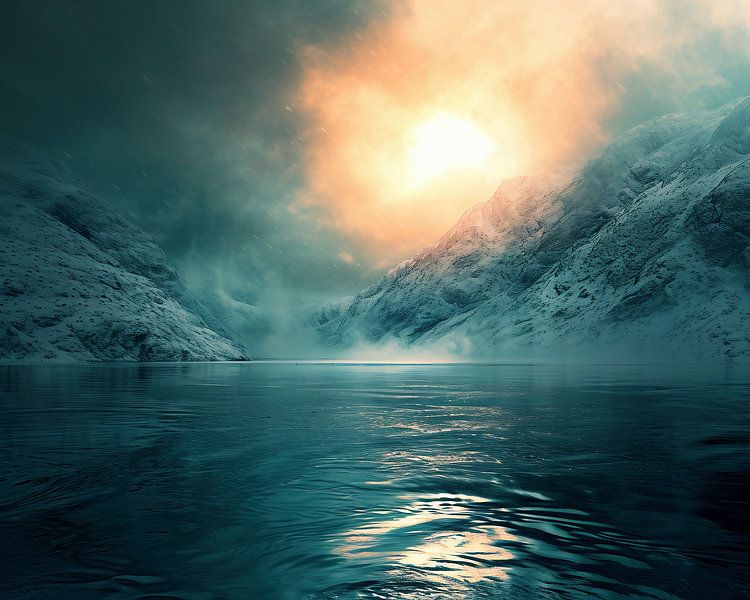 Romantische Winterlandschaft von fernlichtsicht