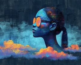 Sonnenuntergangssilhouette Echo von Kunst Laune